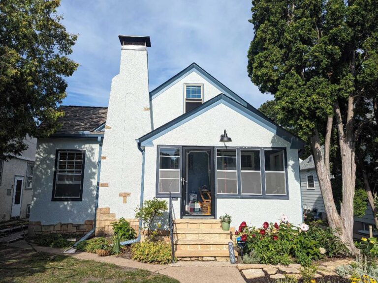 Home stucco restoration after image