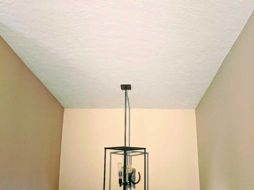 ceiling knockdown plaster project